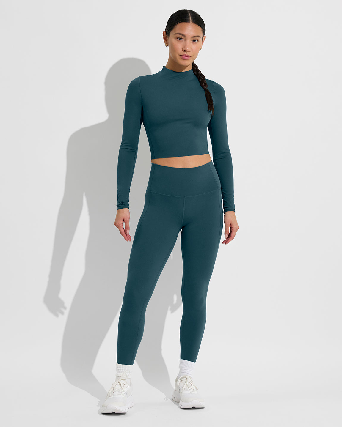 Rays Long Sleeve Top + Super Moves Tight - Deep End (Size S)