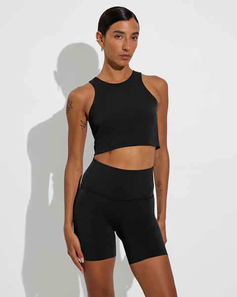 Tone Tank - Black Super Moves Fabric Tank – Left On Friday