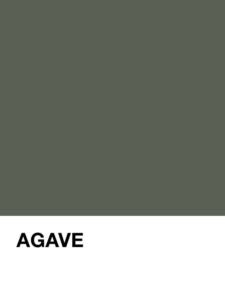 Solid color swatch with the word 'AGAVE' at the bottom
