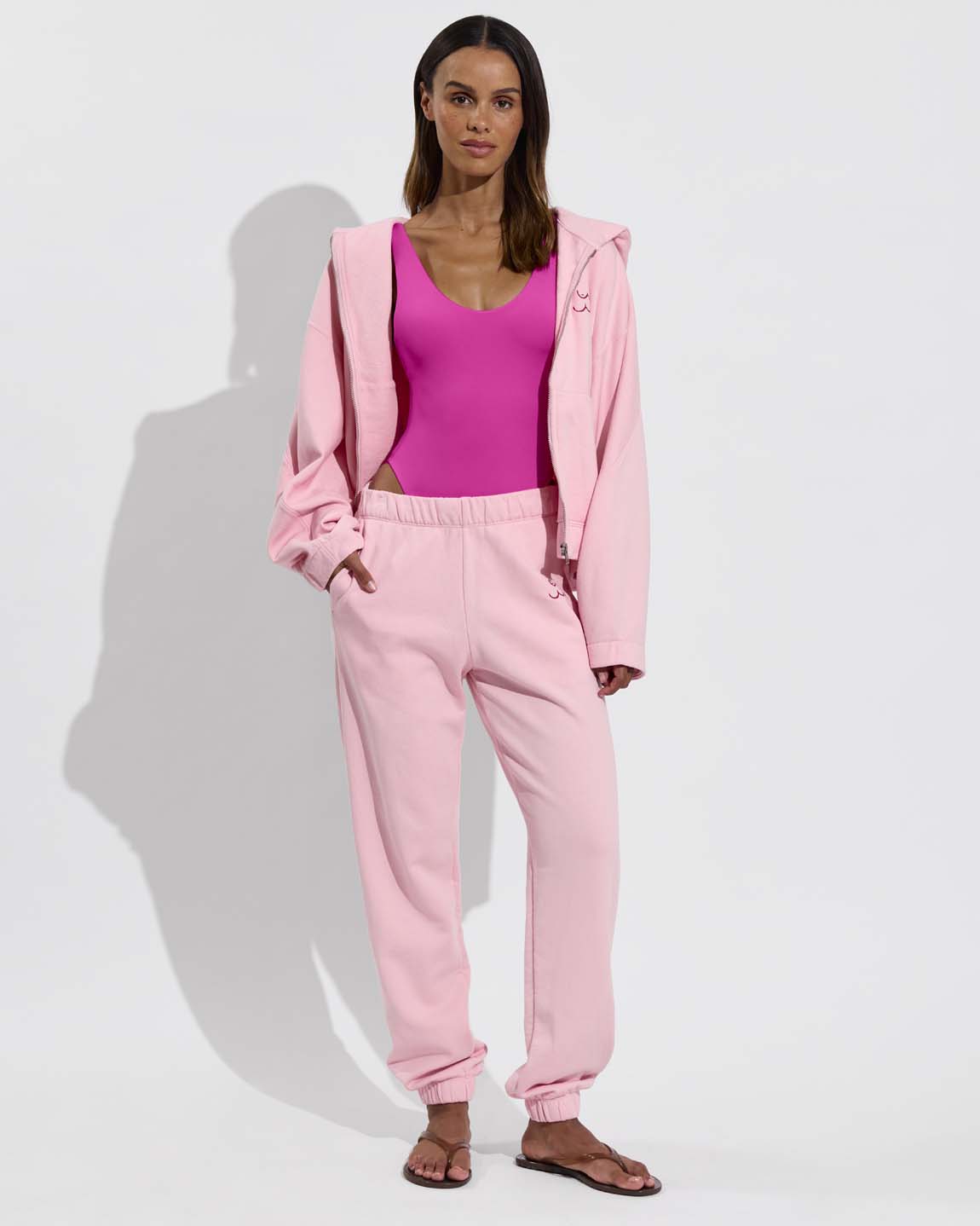 Beach Side Hoodie + Sports & Rec Jogger *Check Yourself - Delight / Hot + Betty Suit - Hot (Size S) 
