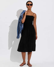Cabana Midi Dress - Jet (Size S/M)