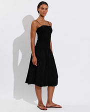 Cabana Midi Dress - Jet (Size S/M)