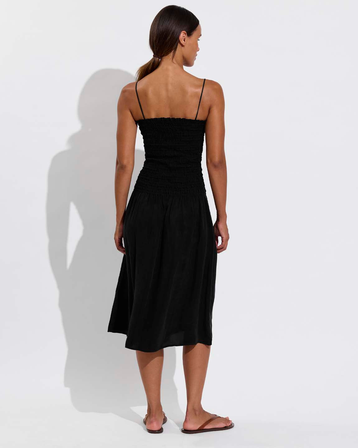 Cabana Midi Dress - Jet (Size S/M)