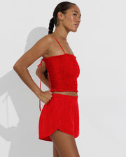 Cabana Top + Day Trip Short - Sweet Chili Heat (Size S)