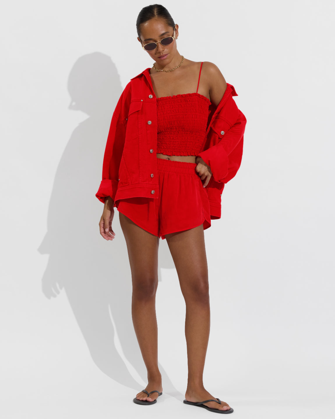Cabana Top + Day Trip Short - Sweet Chili Heat (Size S)