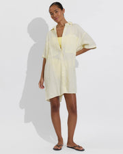 Getaway Mini Dress - Bungalow Stripe: Melt / Coconut (Size S/M)