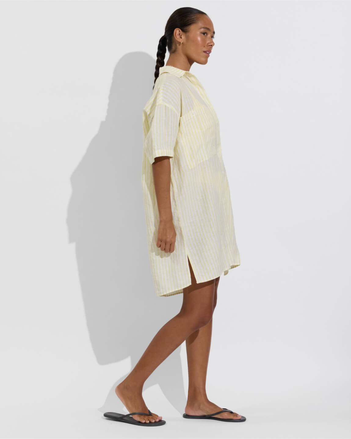 Getaway Mini Dress - Bungalow Stripe: Melt / Coconut (Size S/M)