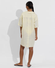Getaway Mini Dress - Bungalow Stripe: Melt / Coconut (Size S/M)