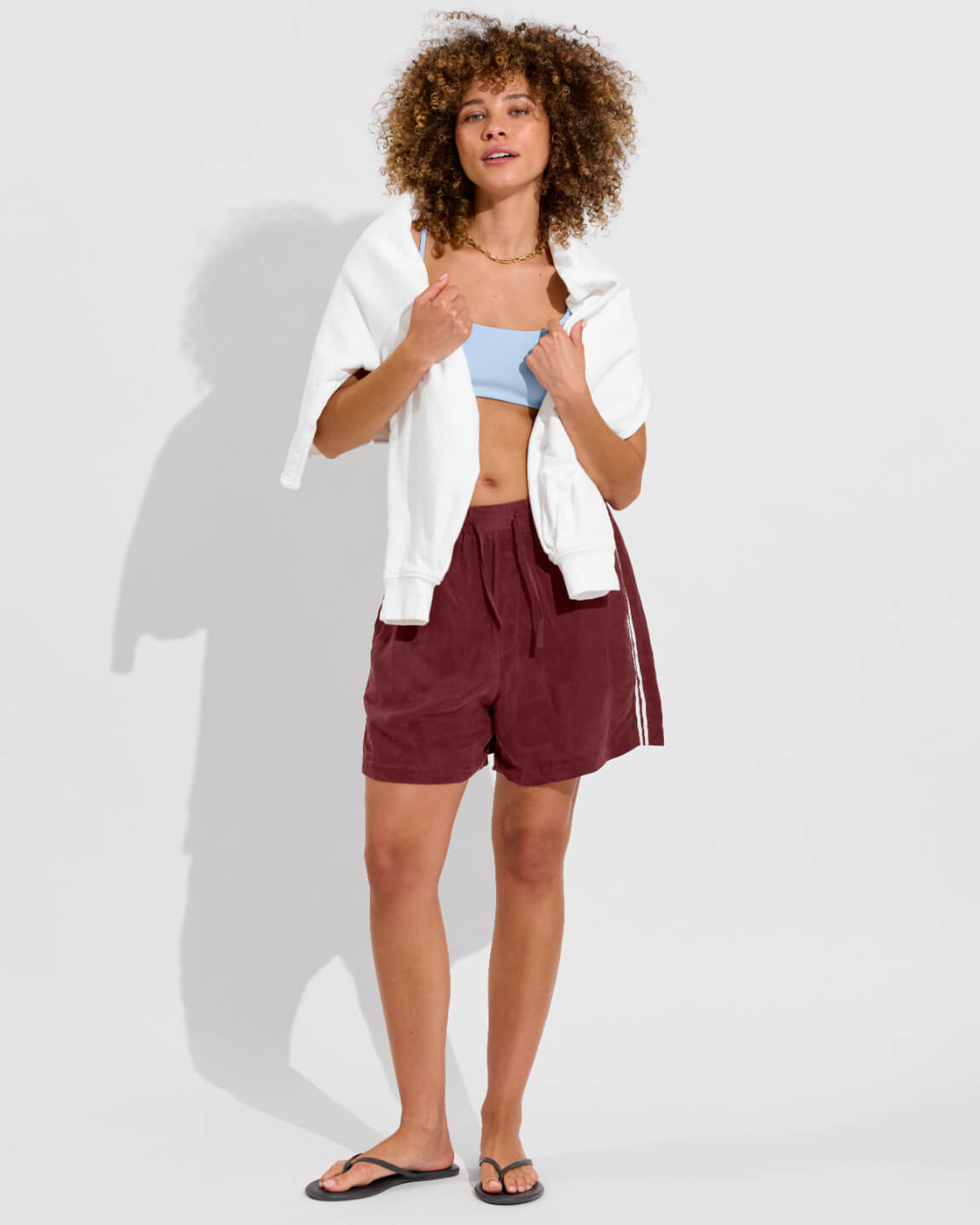 Pool Days Top - Blue Skies + Layup Short 4" - Jam (Size S)