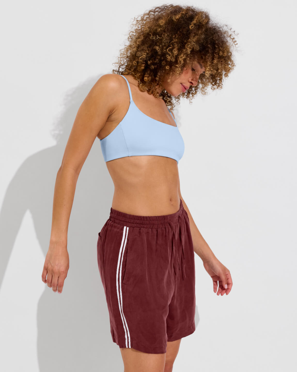 Pool Days Top - Blue Skies + Layup Short 4" - Jam (Size S)