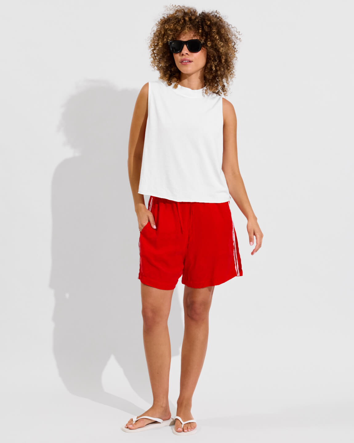 Swell Tank - Coconut + Layup Short 4" - Sweet Chili Heat (Size S)