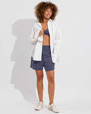 Port Button Down - Coconut + Plunge Top + Layup Short 4" - Varsity (Size S)