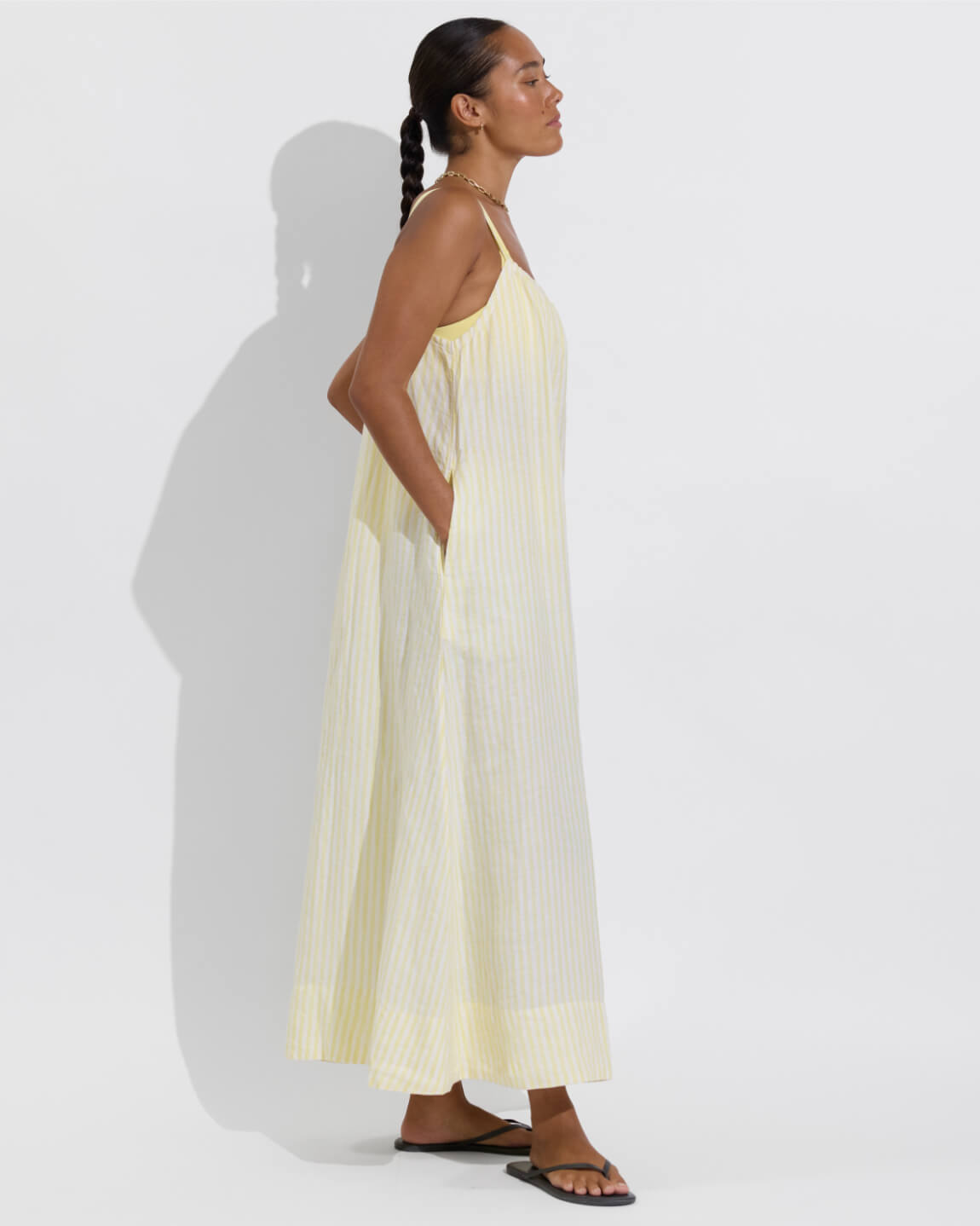 Leisure Maxi Dress - Bungalow Stripe: Melt / Coconut (Size S/M)