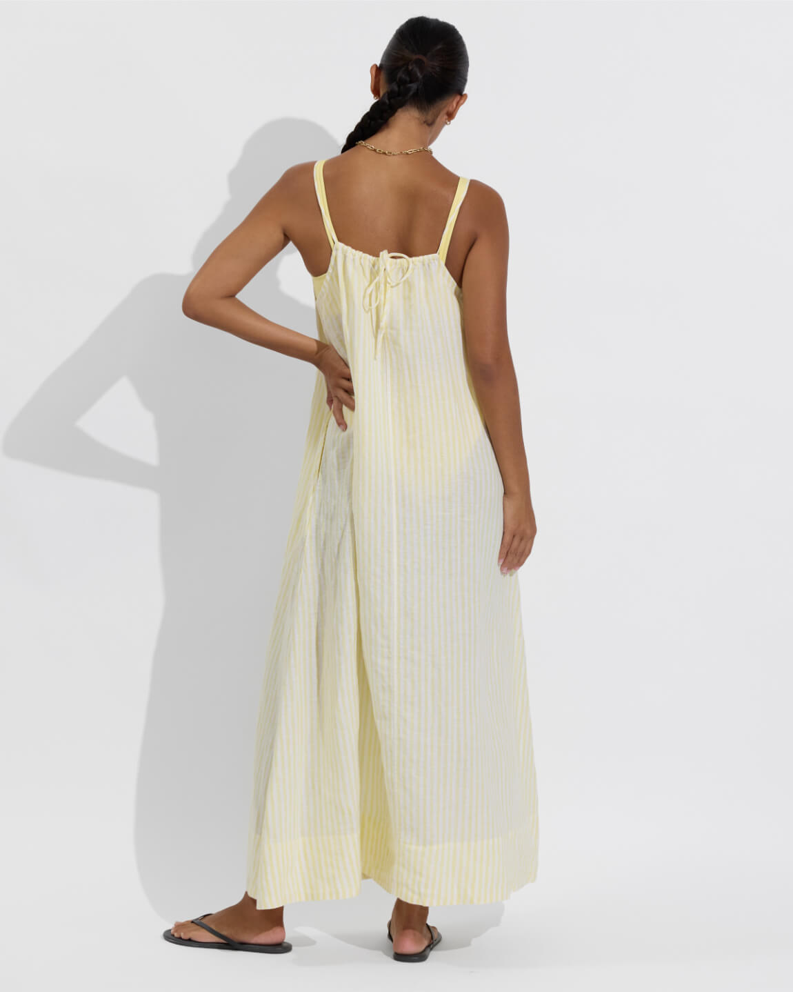 Leisure Maxi Dress - Bungalow Stripe: Melt / Coconut (Size S/M)