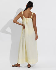 Leisure Maxi Dress - Bungalow Stripe: Melt / Coconut (Size S/M)