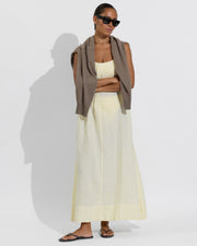 Leisure Maxi Dress - Bungalow Stripe: Melt / Coconut (Size S/M)