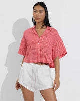 Leisure Shirt - Gingham: Sweet Chili Heat / Coconut