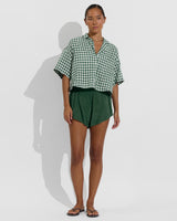 Leisure Shirt - Gingham: Tropics / Coconut