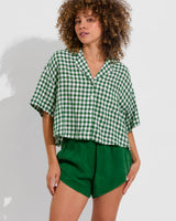Leisure Shirt - Gingham: Tropics / Coconut