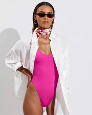 Check Yourself Scarf + Betty Suit - Hot + Getaway Button Down - Coconut (Size S)