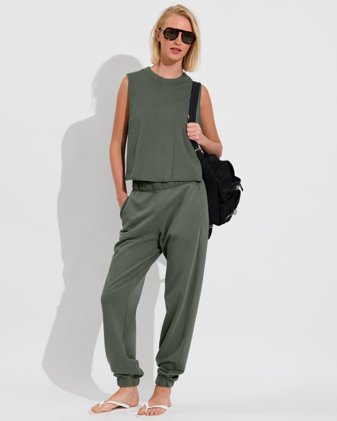 Swell Tank + Sports & Rec Jogger - Agave (Size S)