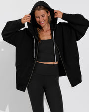 Stadium Hoodie (Size S/M) + Frame Tank *Rib + Super Moves Tight Rib* - Jet (Size S) [Photo 1]