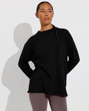 Swell Oversized Long Sleeve Tee - Jet (Size S/M) + Pedal Pusher - Stormy (Size S)