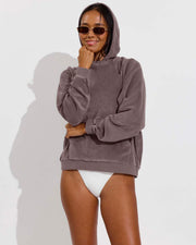 Towel To Go Hoodie - Stormy + Shoreline Suit - Coconut (Size S)