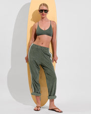 Sunday Top + Towel To Go Jogger - Agave (Size S)