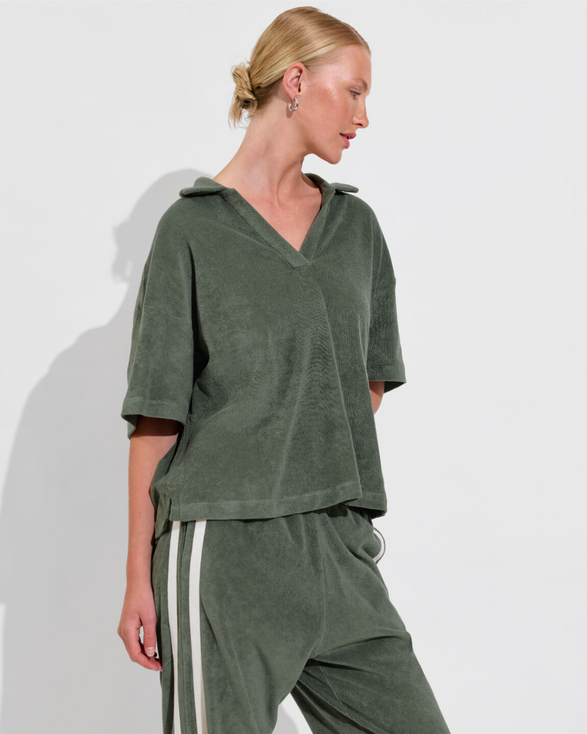 Towel To Go Top (Size S/M) + Towel To Go Jogger - Agave (Size S)