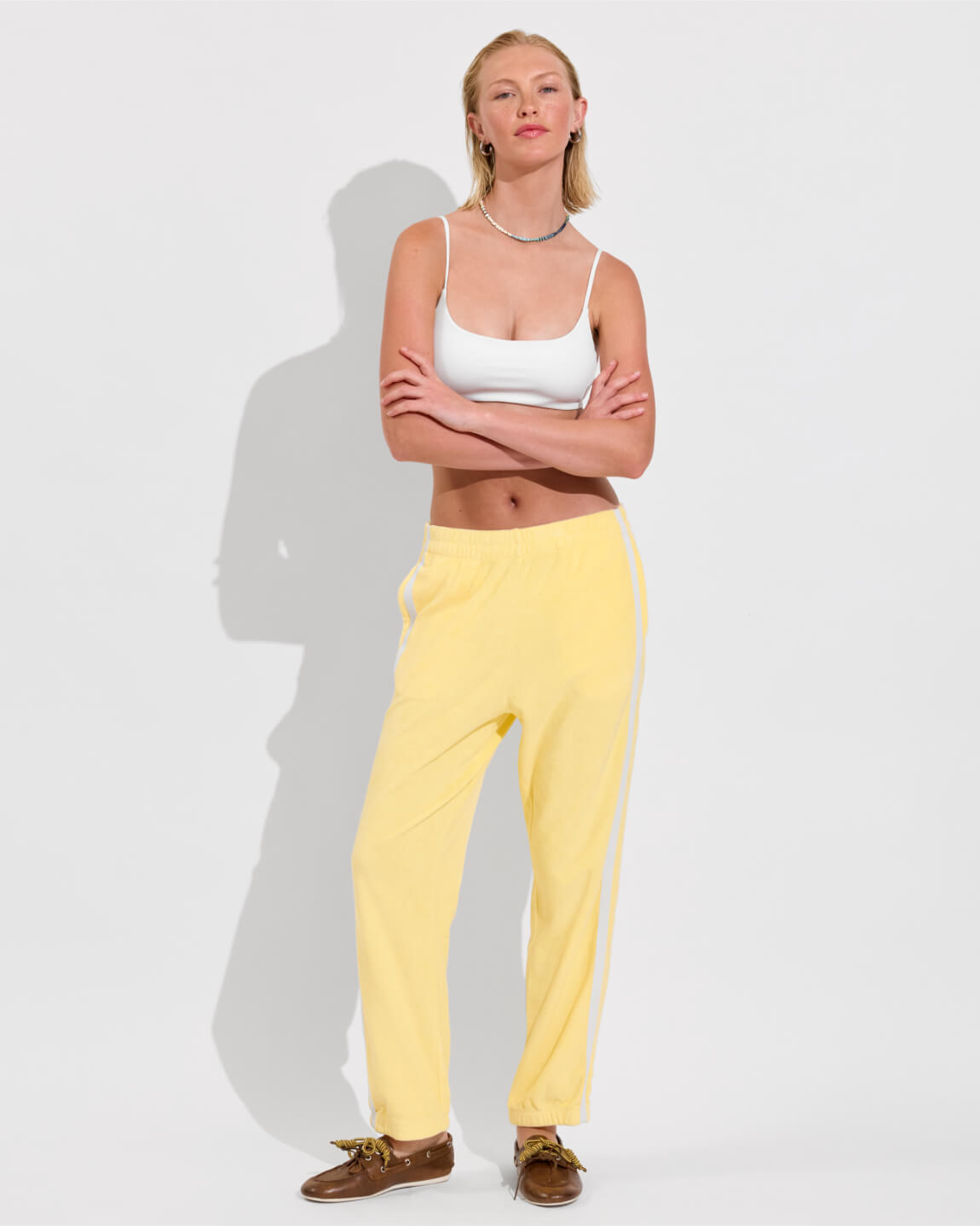 Pool Days Top - Coconut + Towel To Go Jogger - Melt (Size S)