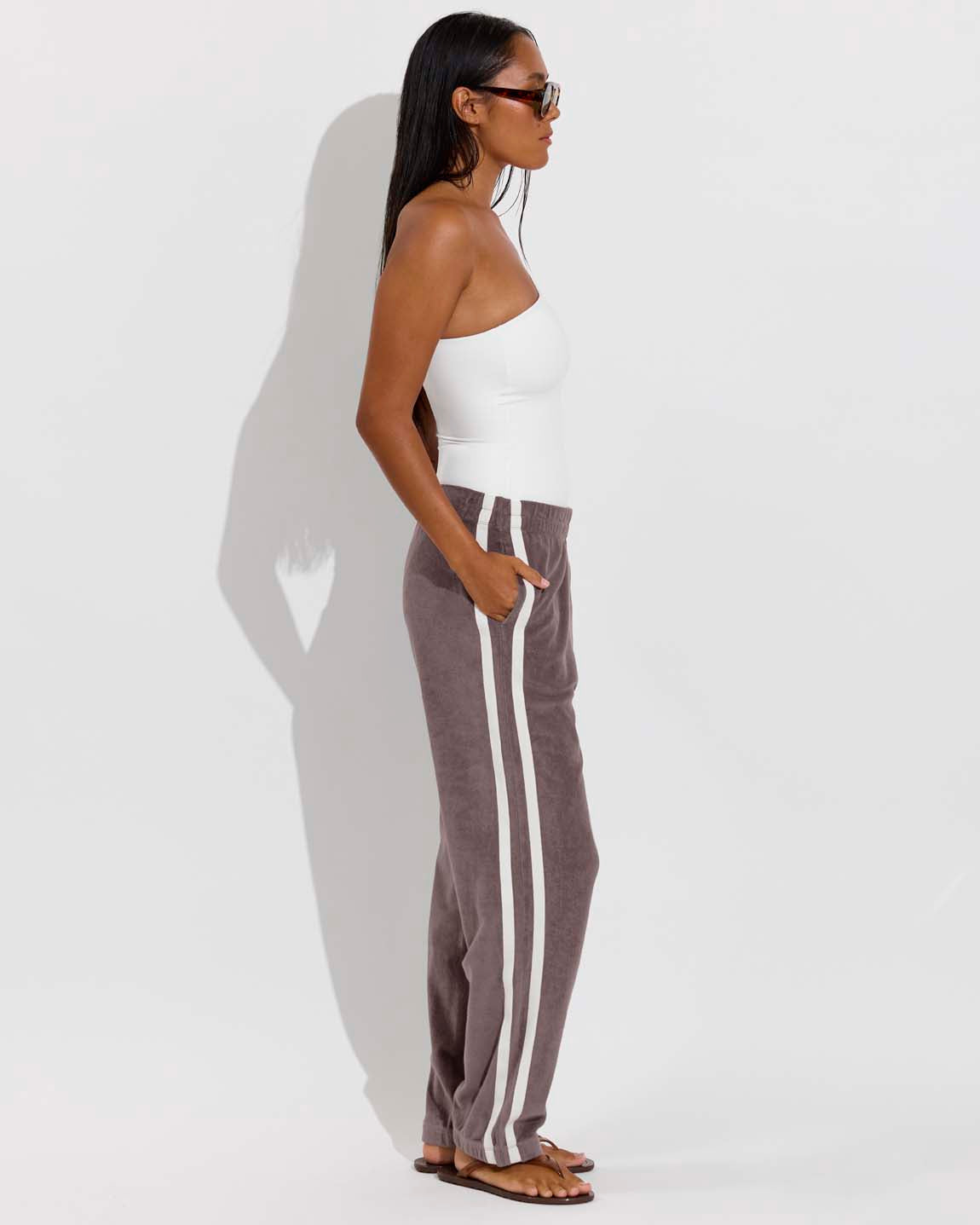 Shoreline Suit - Coconut + Towel To Go Jogger - Stormy (Size S)