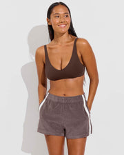 Sunday Top D+ (32DD, Size S) + Towel To Go Short - Stormy (Size S)