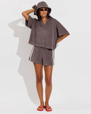 Towel To Go Top (Size S/M) + Towel To Go Short (Size S) + Towel To Go Hat + Towel to Go Scrunchie - Stormy