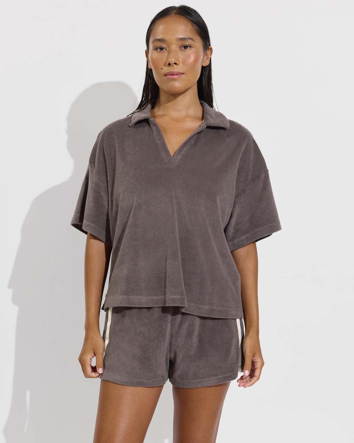 Towel To Go Top (Size S/M) + Towel To Go Short - Stormy (Size S)