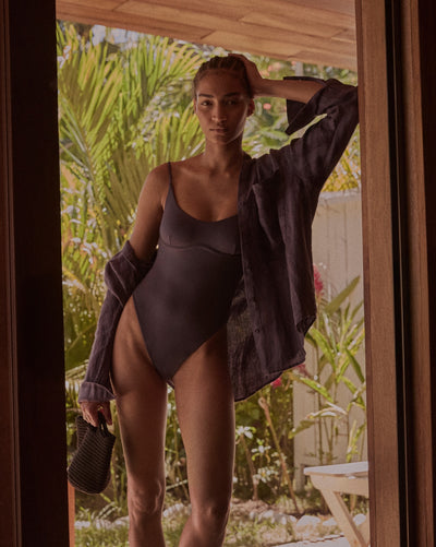 Woman in Club Suit in Jet