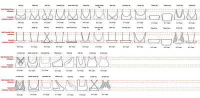 Swim Tops Comparison Chart