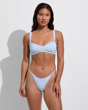 La Plage Top + Skinny Dip Bottom - Blue Skies (Size S)