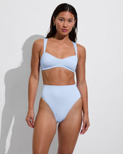 La Plage Top + Hi Hi Bottom - Blue Skies (Size S)