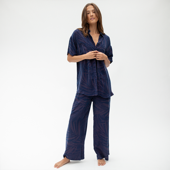 Day Trip Button Down + Day Trip Pant - Palm Fronds Sprint (Size S)