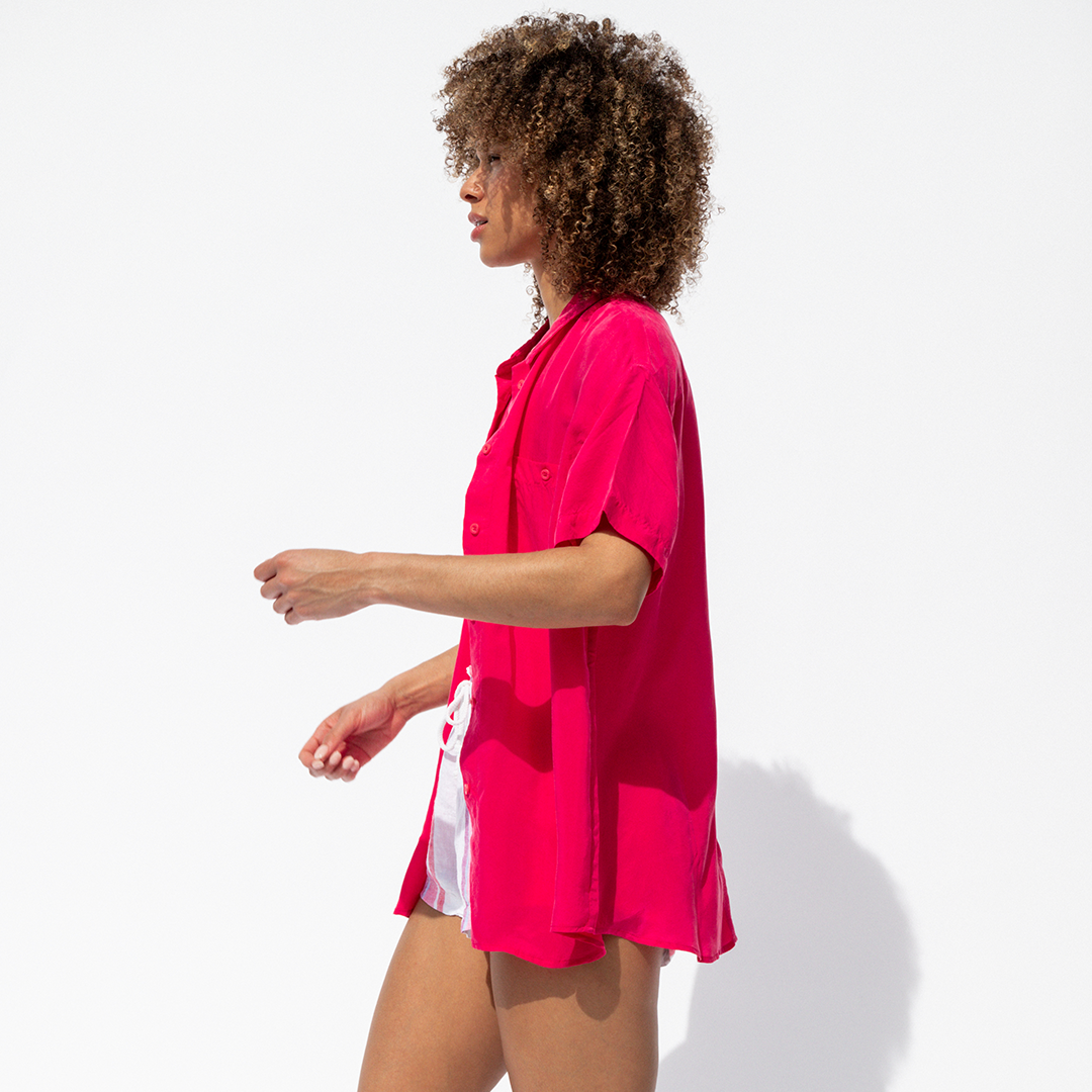 Weekender Suit +  Day Trip Button Down - La La Land + Getaway Short - Tidal Stripe Zinc (Size S)