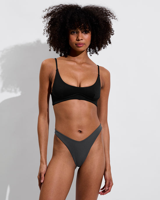 Club Top - Jet + Backside Thong - Eclipse (Size S)