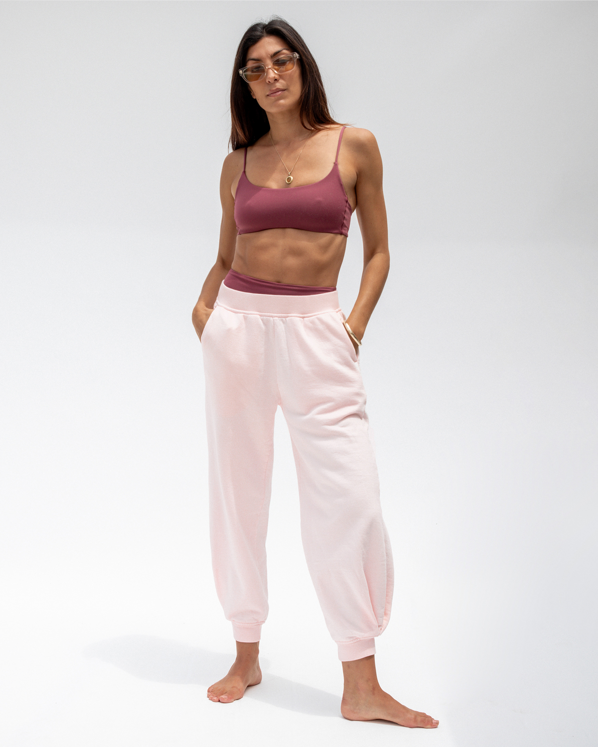Pool Days Top - Desert Plum + Field Day Sweatpant - Delight (Size S)