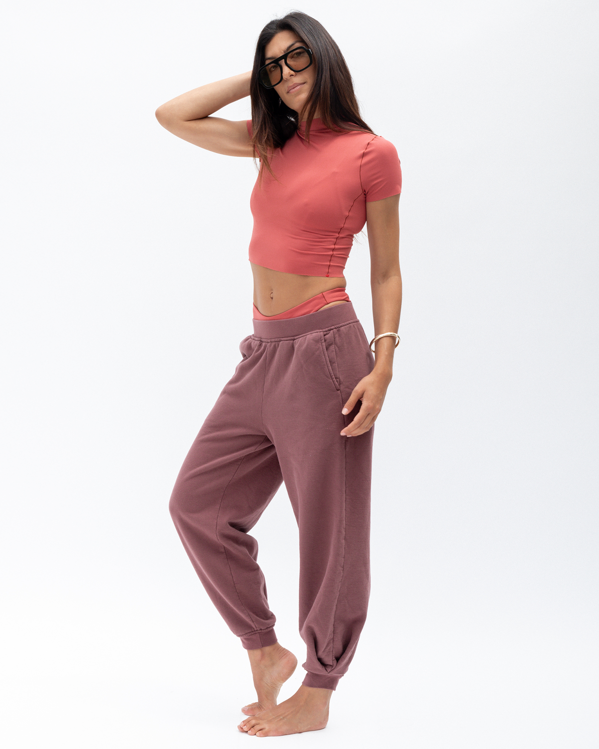 Rays Mockneck Top - Camp + Field Day Sweatpant - Tiki (Size S)
