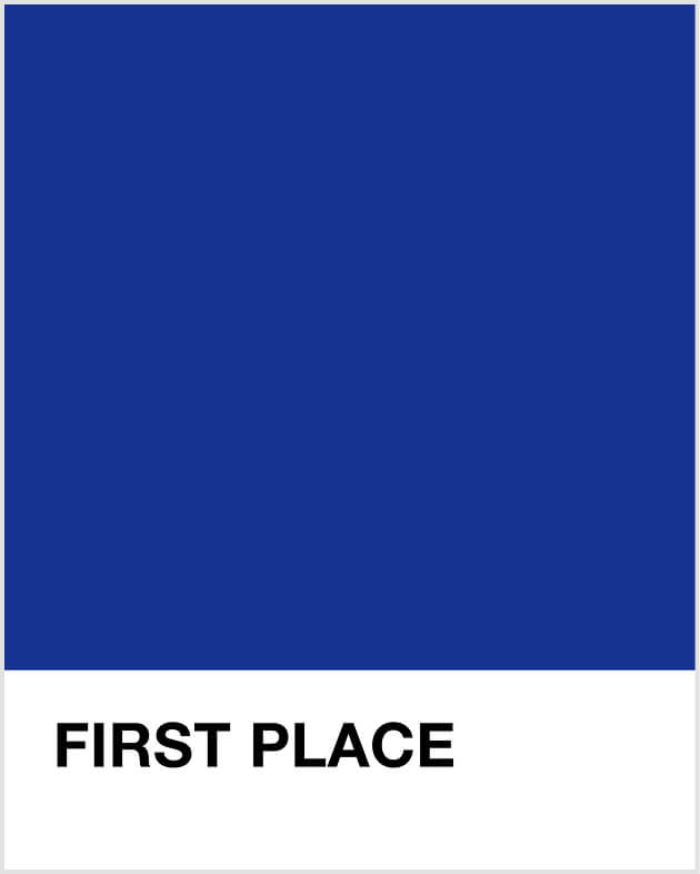 First place Pantone