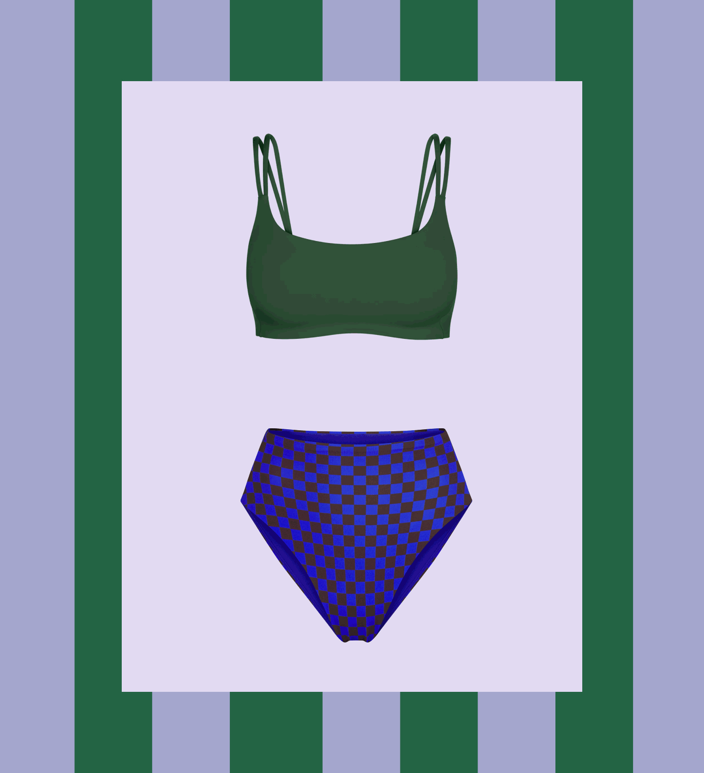 Clare V x LOF collab Gif of products