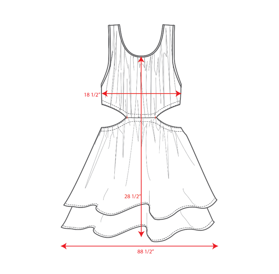 Getaway Dress measurements