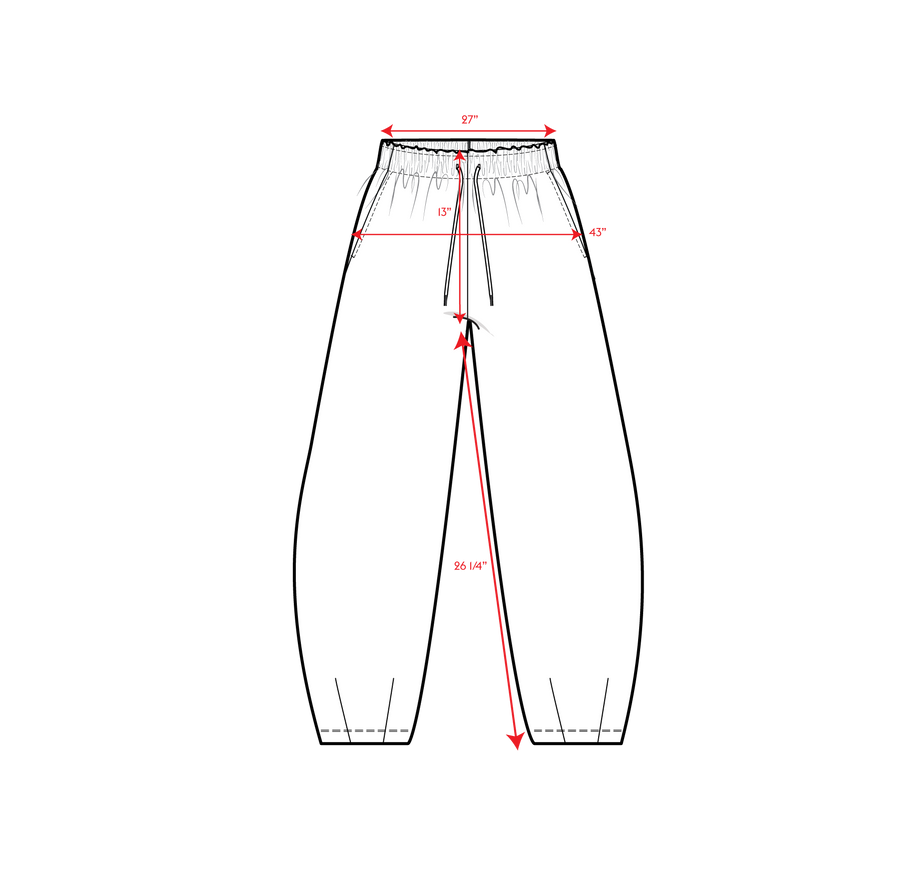 Getaway Pant Measurements
