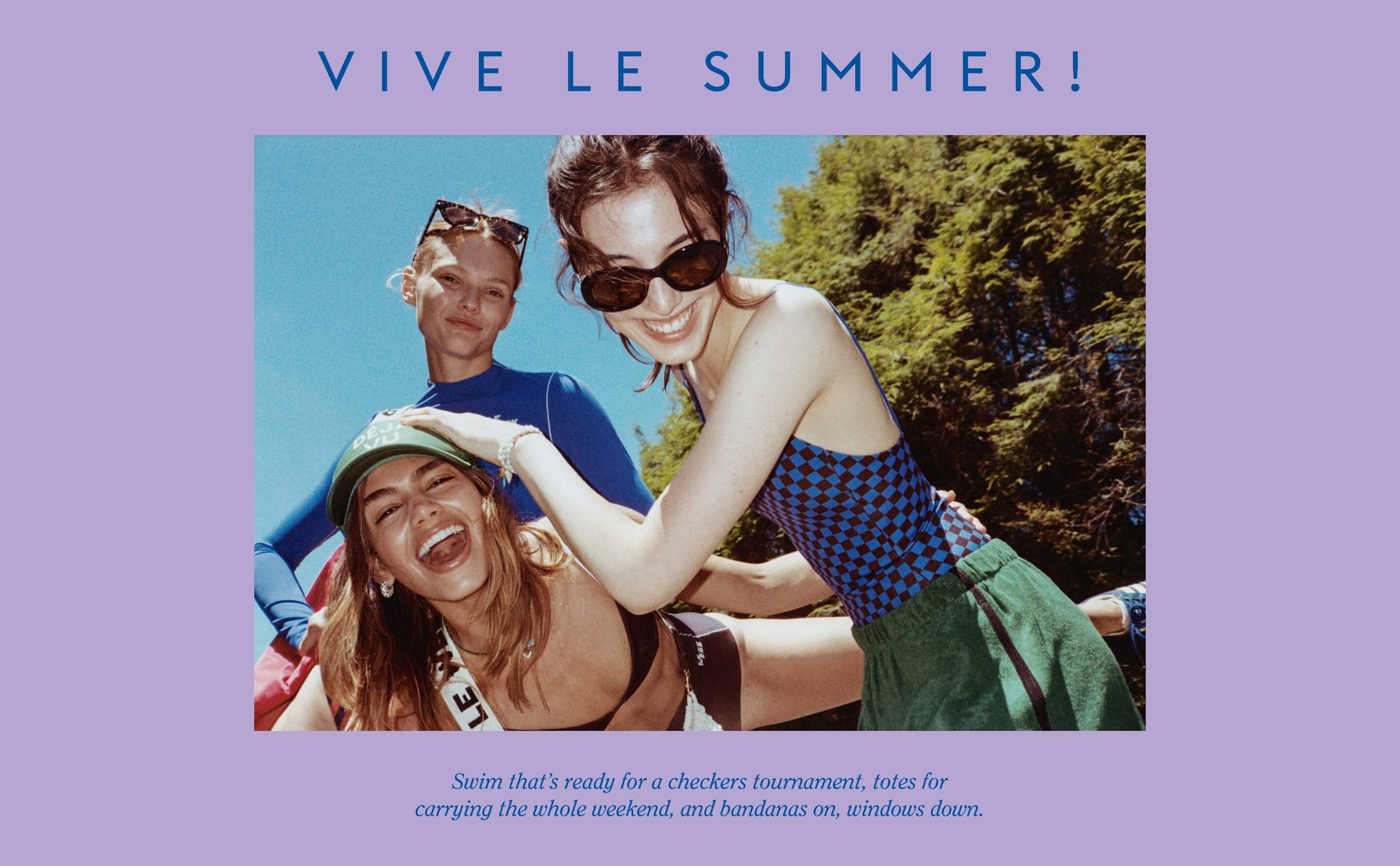 Clare V x LOF collab "Vive Le Summer!"