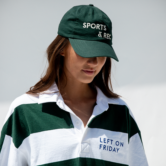 Grand Slam Cap - Sports & Rec + League Shirt - Green/White Stripe (Size S/M)